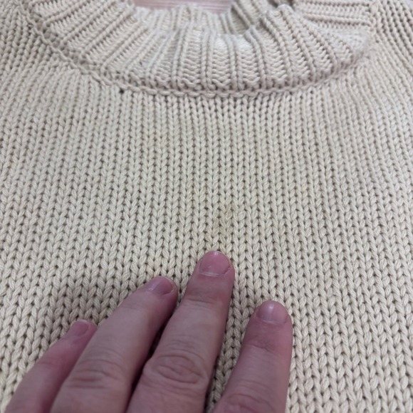 Princess Polly Cream Chunky Knit Sweater Dress Balloon Sleeve US 8 T77517U-09-F - Picture 3 of 6